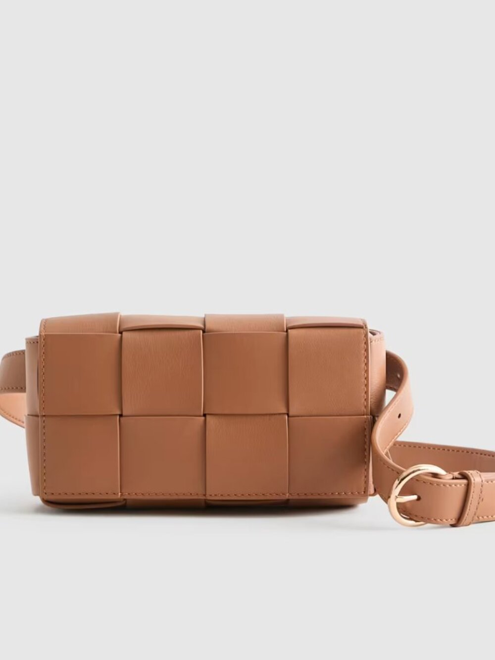NWT: Italian Leather Handwoven BoxBelt Bag, Cognac, w dust bag (new in bag) - Picture 2 of 7
